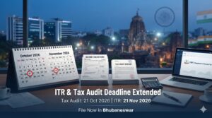 Read more about the article ITR & Tax Audit Deadline Extended to Nov 2026 – File Now in Bhubaneswar!